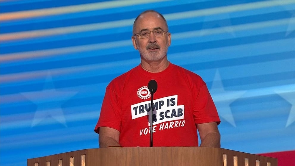 WATCH: UAW president takes the DNC stage