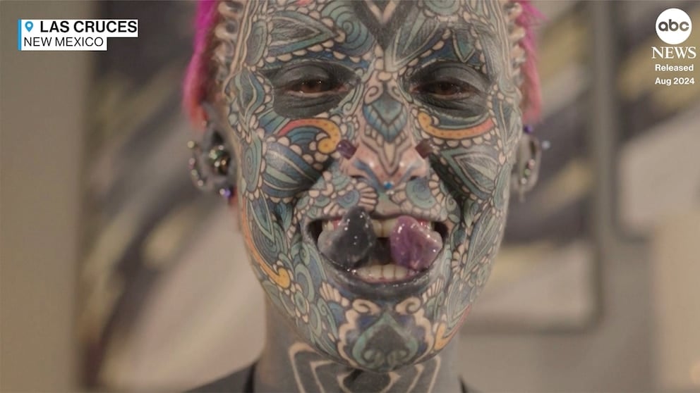 WATCH: Woman bags world records for most tattoos