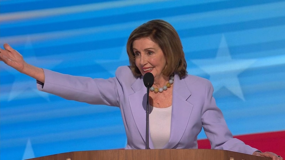 WATCH: Nancy Pelosi takes the stage at DNC