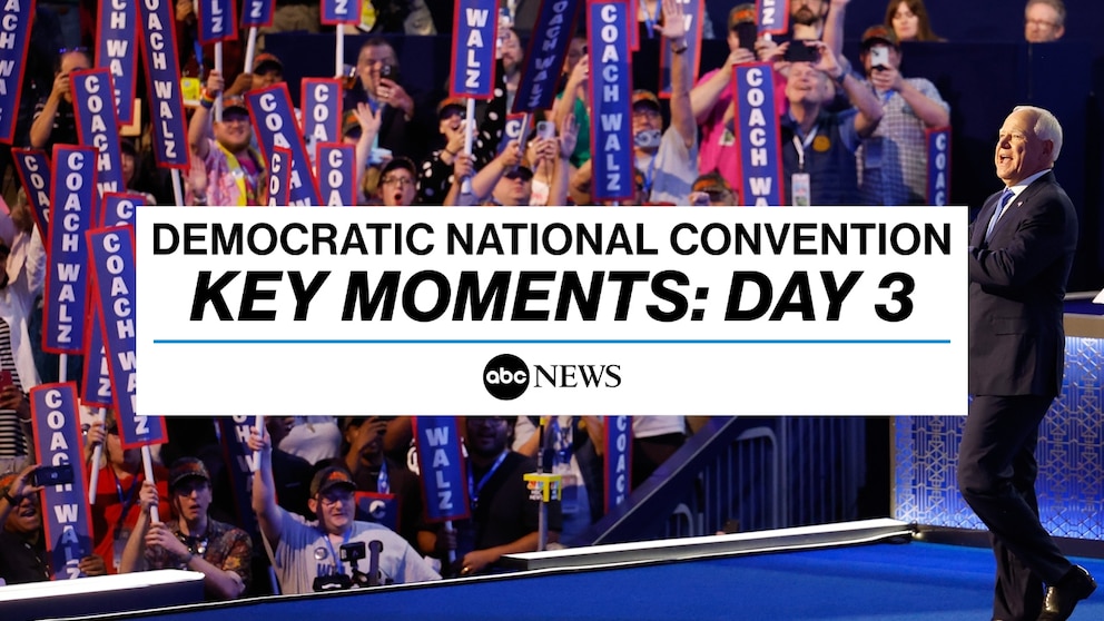 WATCH: DNC Day 3 highlights: Walz tells Democrats to 'leave it on the field'