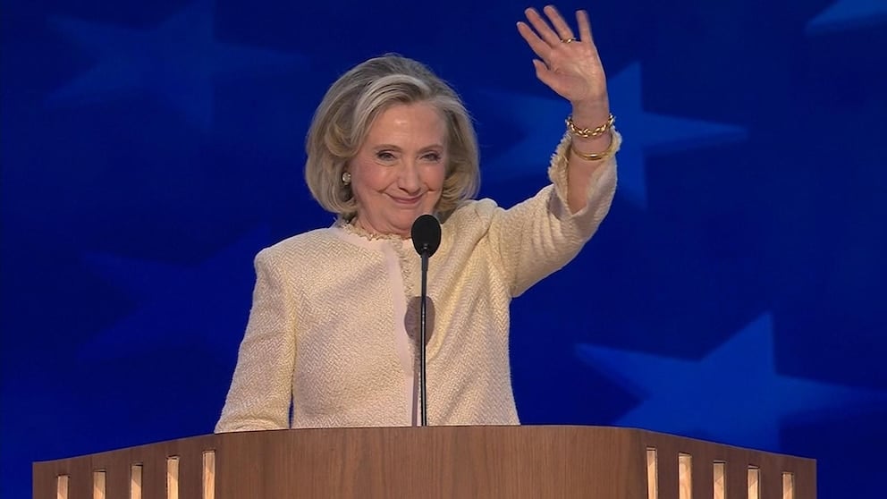 WATCH: Hillary Clinton gets standing ovation as she fires up DNC crowd