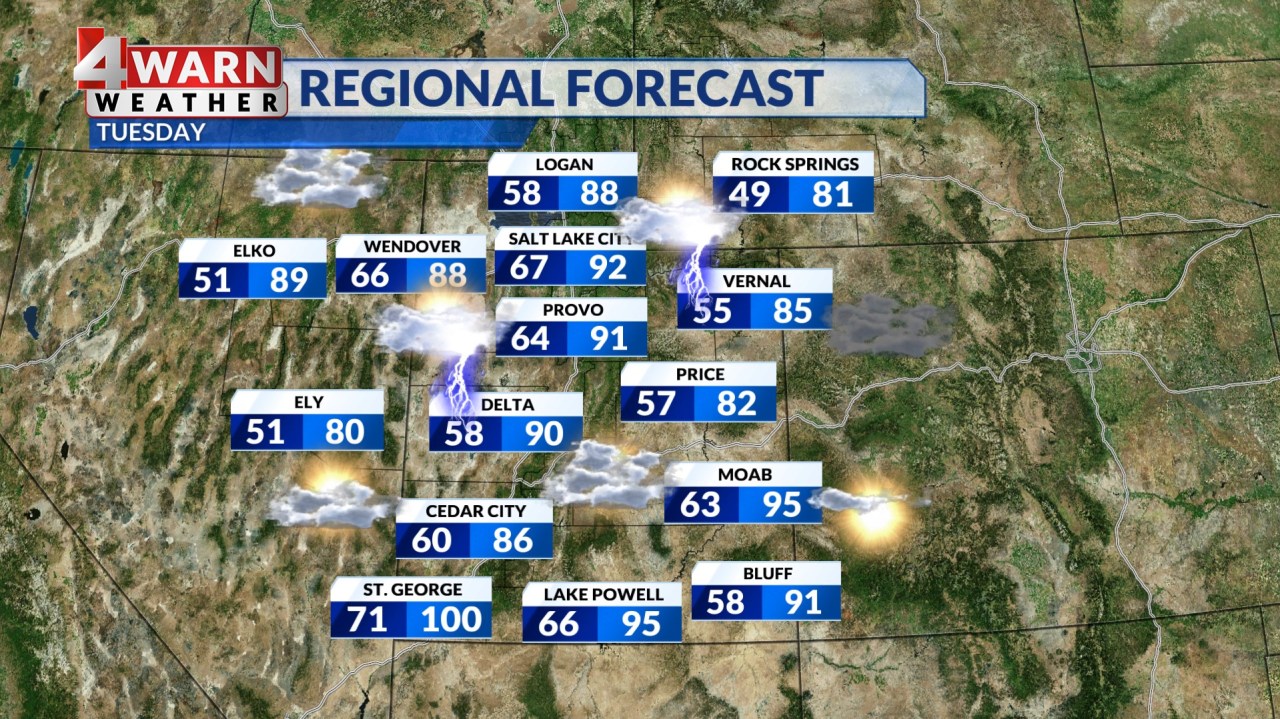 Slight chance for warm thunderstorms ahead of end-of-week cooldown