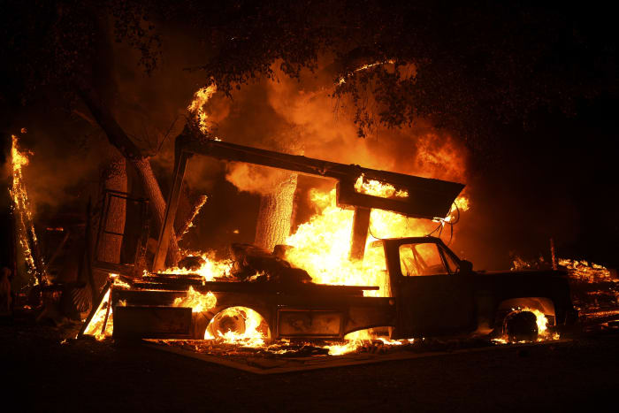 'Hellish' scene unfolds as wildfire races toward California mountain community