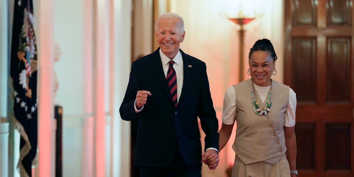 Biden honors NCAA basketball champs South Carolina and UConn for historic 2024 title runs