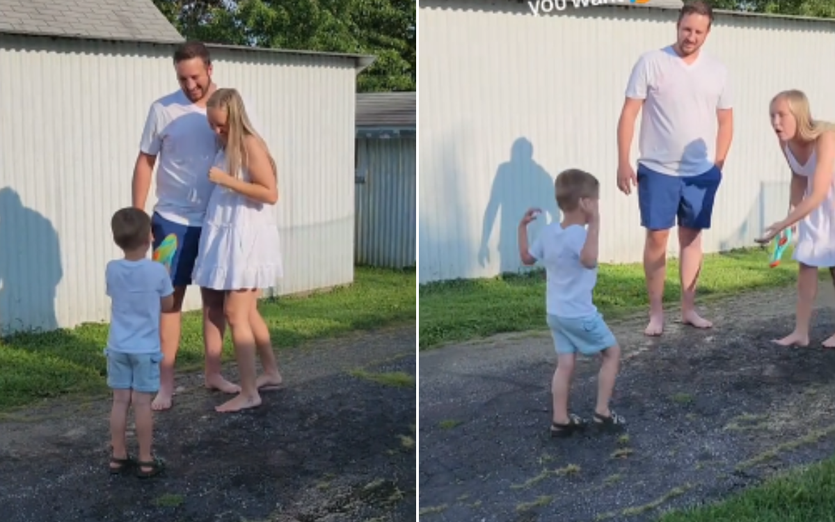 Water Pistol Gender Reveal Ends in Tears for Older Sibling: 'Not Happy'