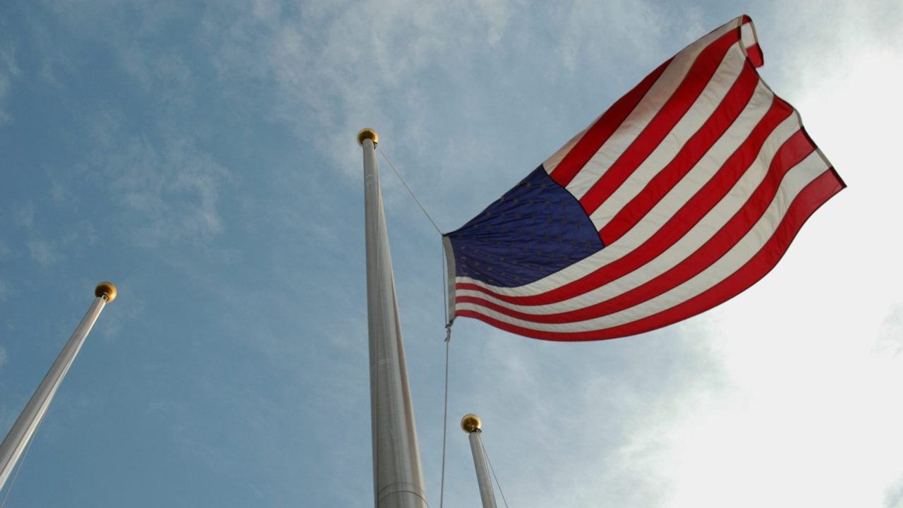 Flags lowered in honor of those lost in the 9/11 attacks