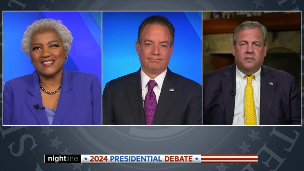 WATCH: Trump-Harris debate round table with Chris Christie, Reince Priebus and Donna Brazile