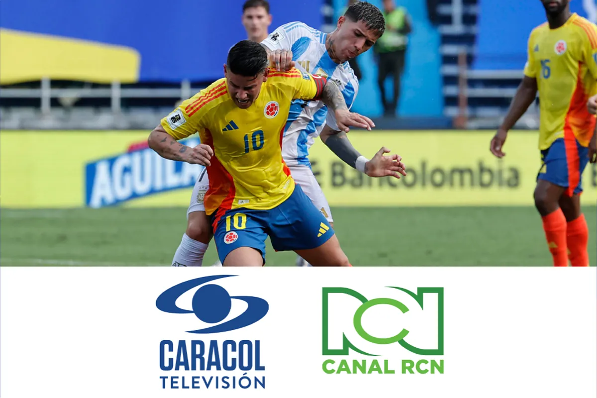 Caracol TV golea en rating al Canal RCN en la transmisión de Colombia vs. Argentina por Eliminatorias