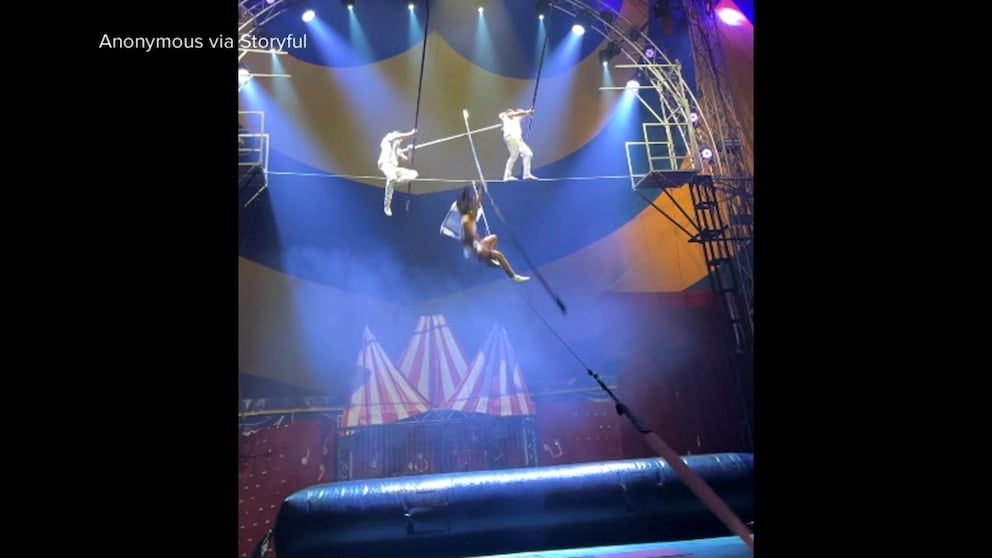 WATCH: UK circus performer survives horrific fall from tightrope