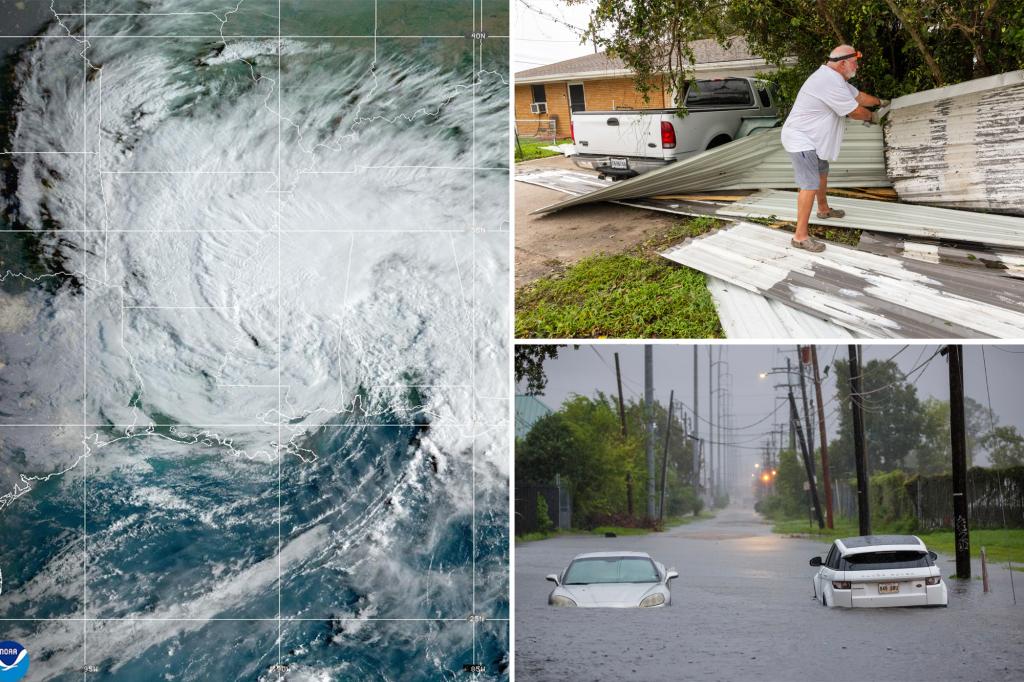 Ferocious Francine slams Louisiana, ripping roofs from buildings, trapping residents amid rising floodwaters