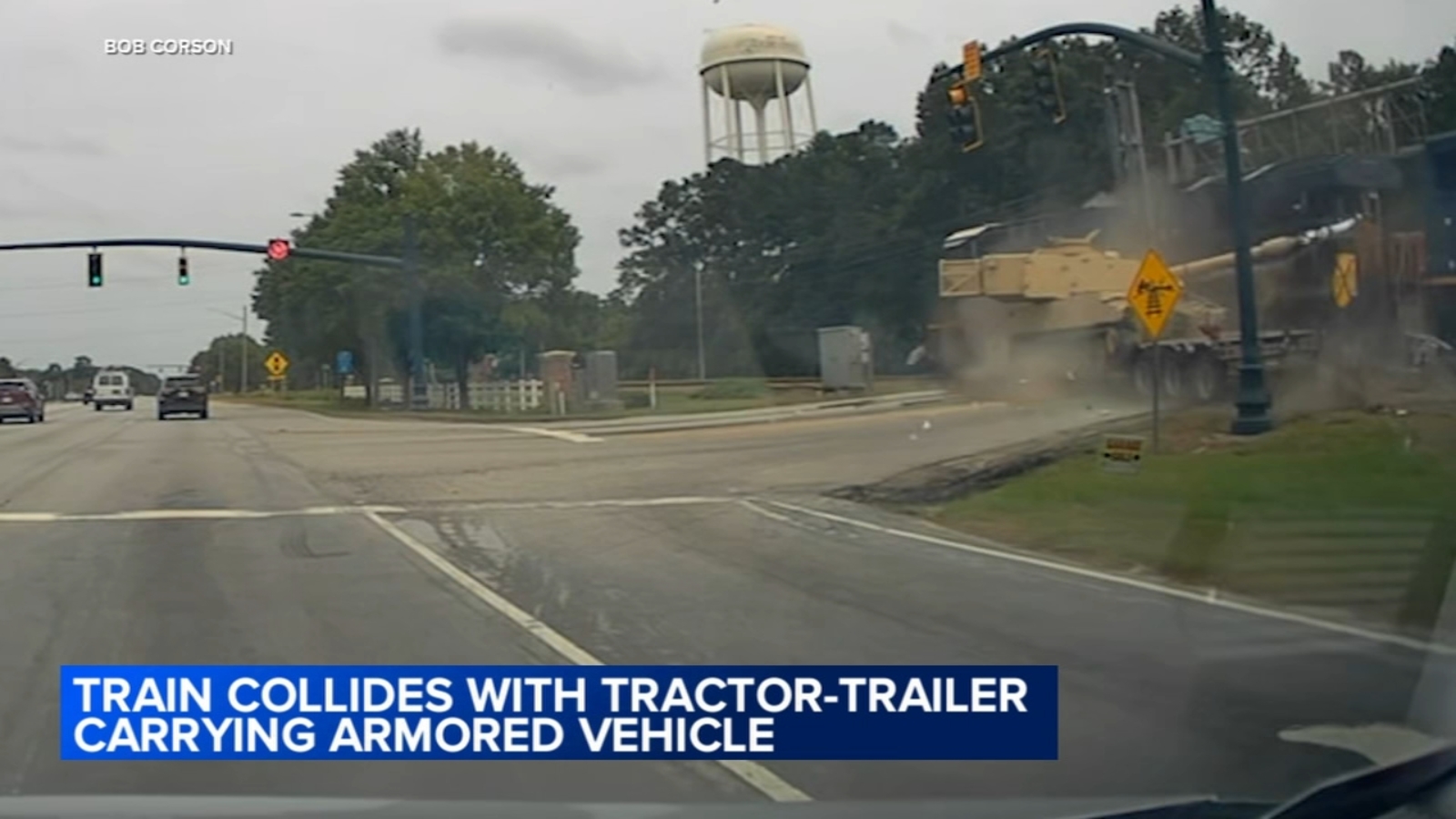 Dramatic video shows train plow into semi carrying tank in South Carolina