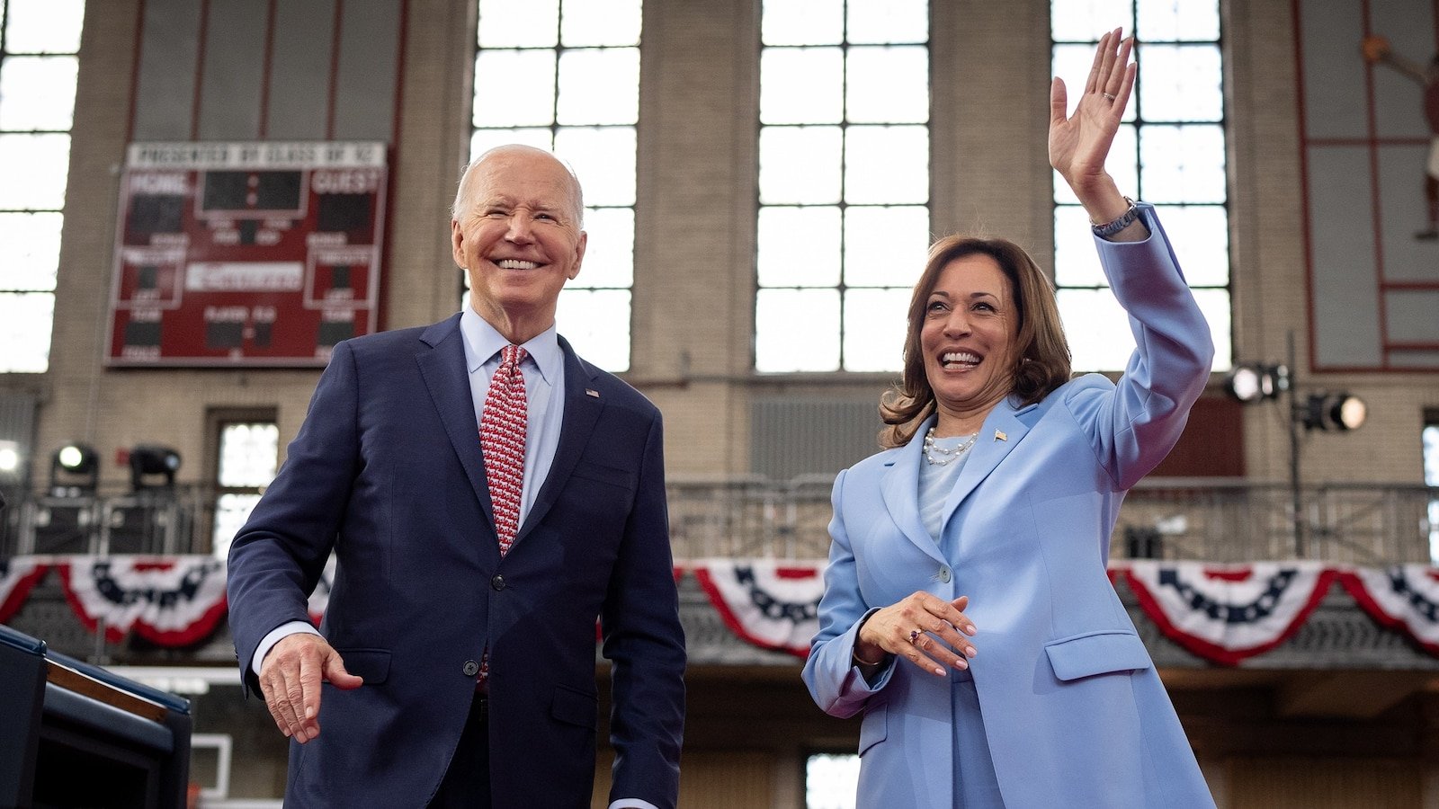 Biden, Harris hold 1st joint event since he dropped out, touting lower drug costs