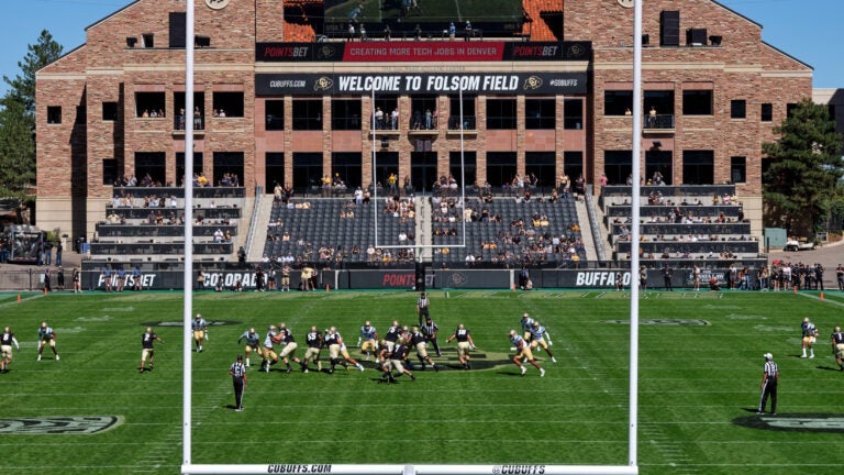 Mass. man drives pickup truck onto university football field in Colorado