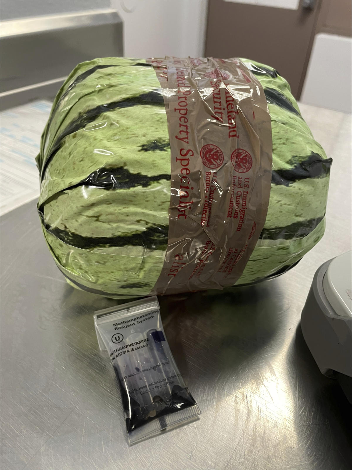 Methamphetamine disguised as shipment of watermelons seized at US-Mexico border in San Diego