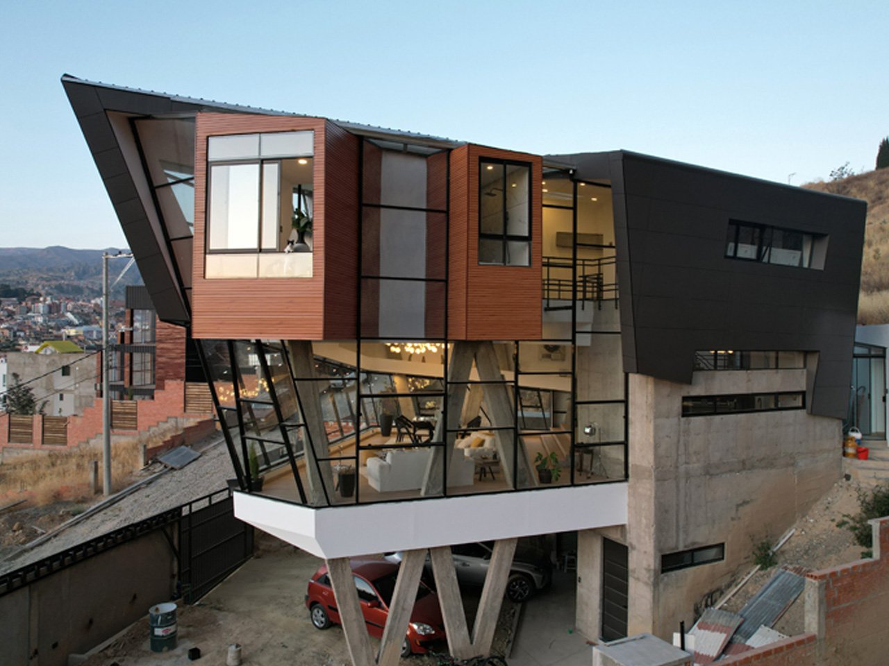 The Levitae House In Mexico Has An Unusual Form That Seems To Cantilever Above The Mountain