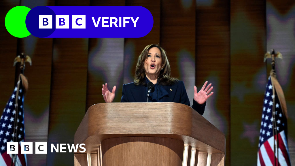 Kamala Harris convention speech fact-checked