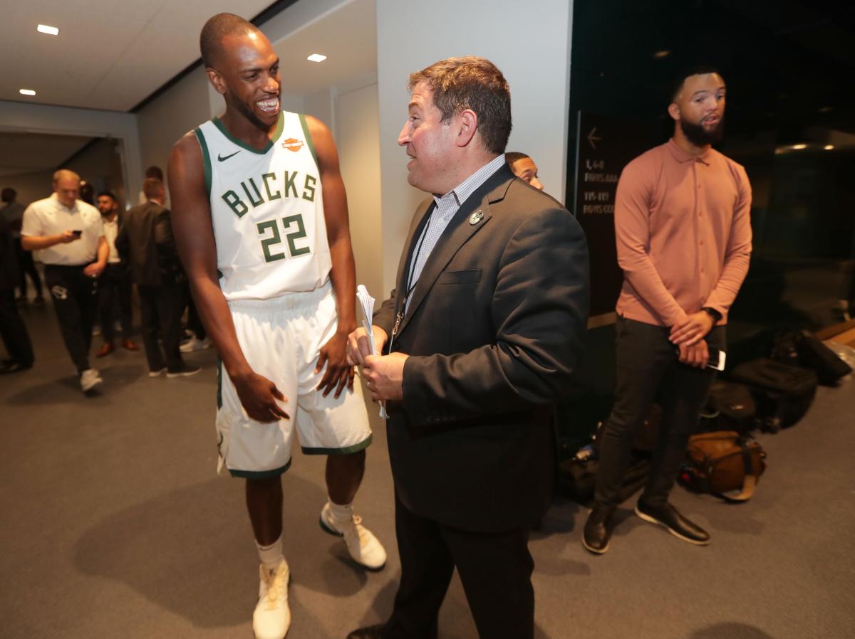 Milwaukee Bucks' Khris Middleton and Peter Feigin to rally with Kamala Harris and Tim Walz at Fiserv Forum