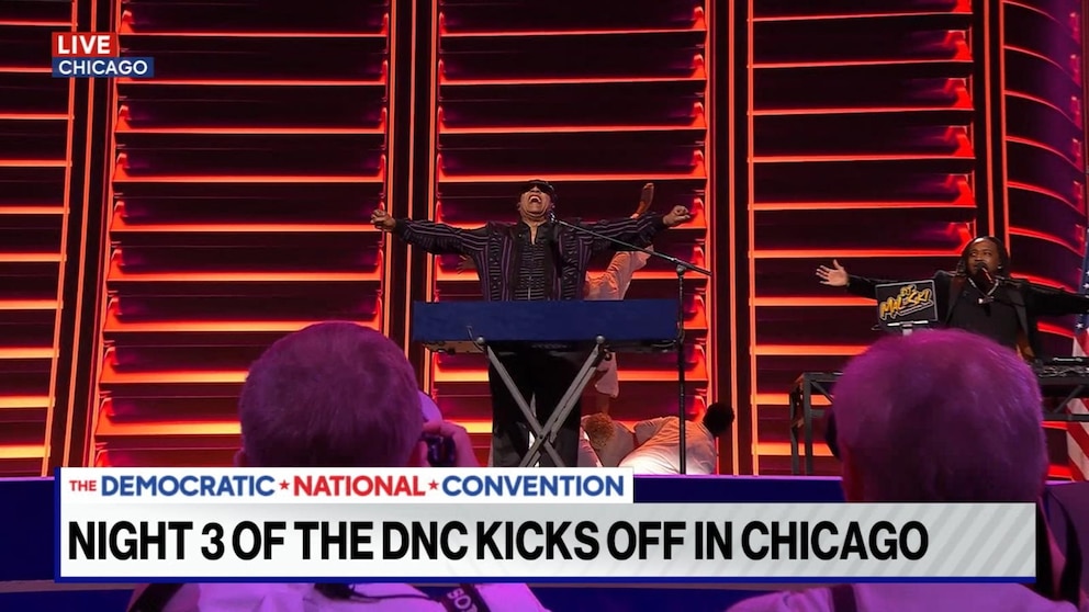 WATCH: FULL SPEECH: Stevie Wonder addresses DNC before performing 'Higher Ground'