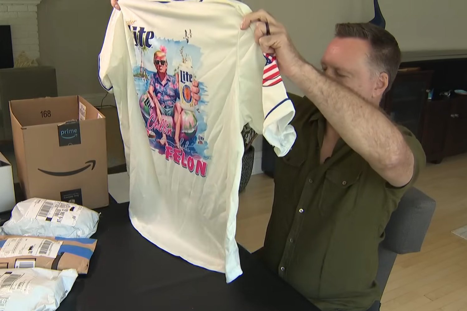 Man Keeps Getting Unwanted Trump ‘Chillin Like a Felon’ Jerseys in the Mail