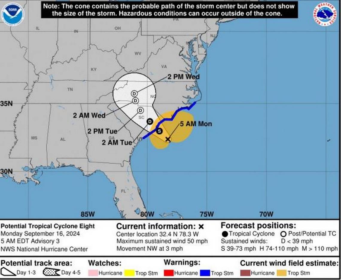 Storm forecast to hit SC could be a cyclone that causes heavy rain & flooding in Midlands