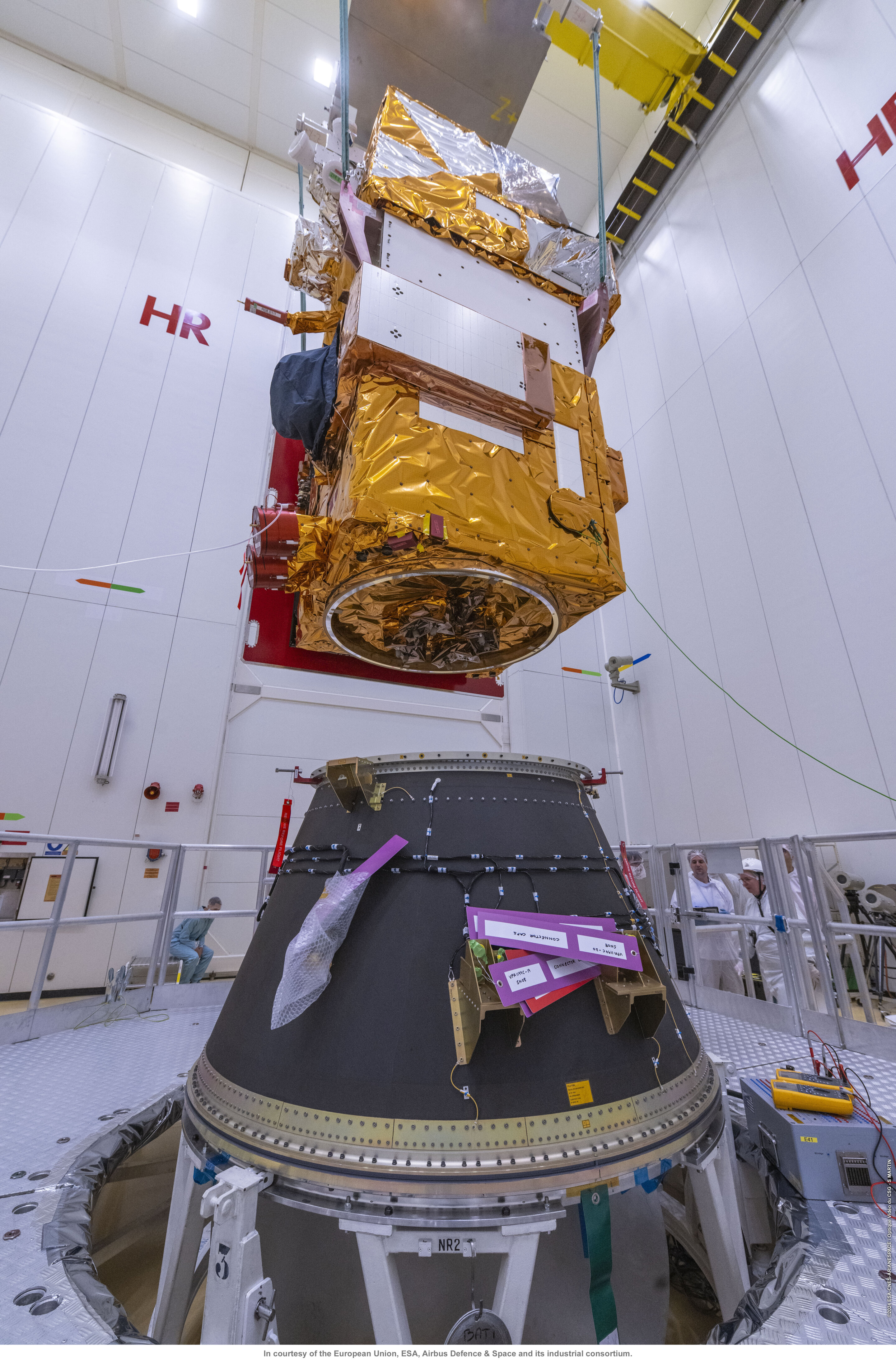 Sentinel-2C sealed in the Vega rocket fairing