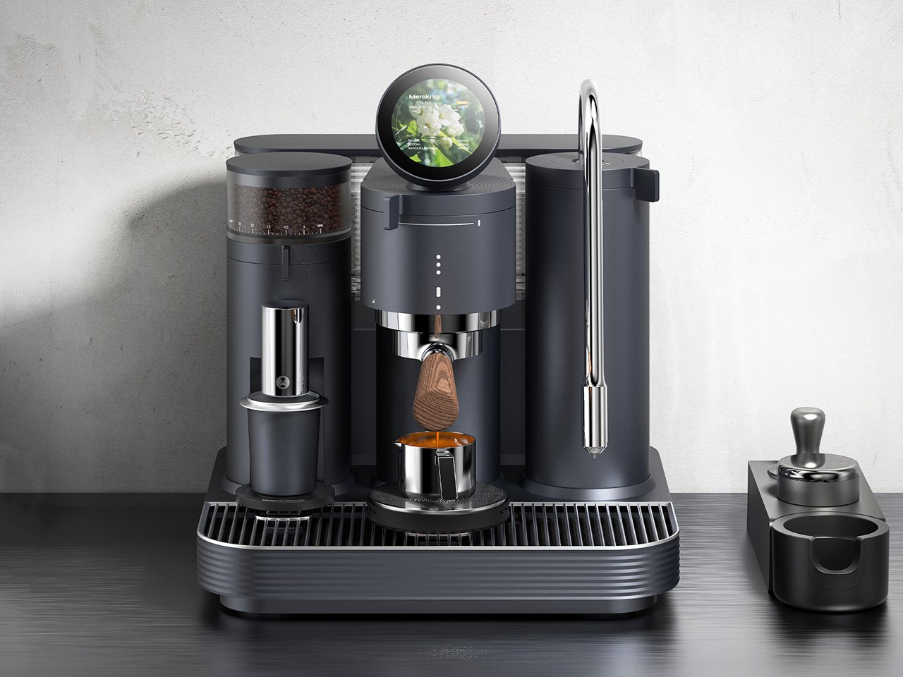 The MERAKI Espresso Machine is what you get if Apple and Dyson collaborated to design a coffee maker