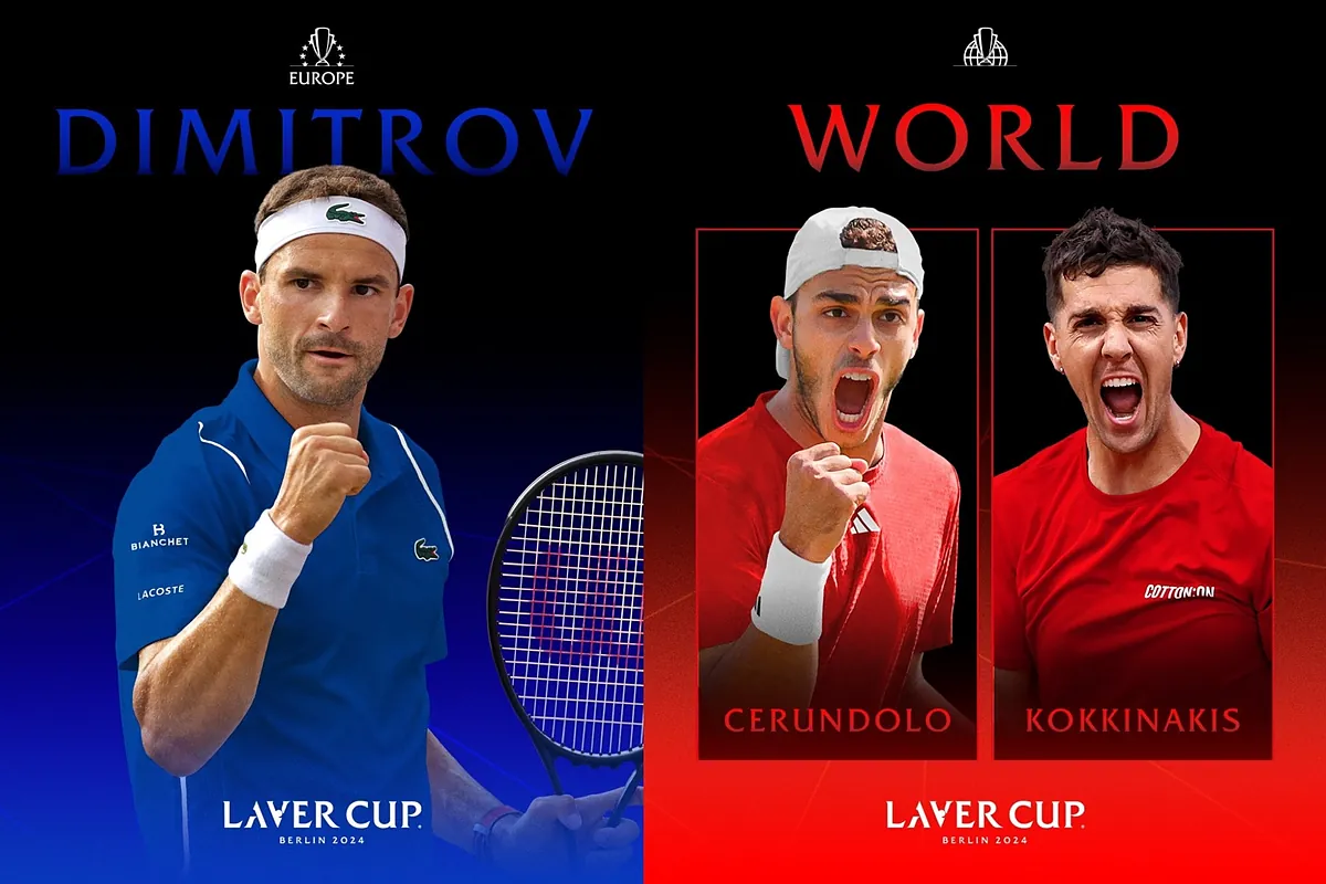 Dimitrov, Cerúndolo y Kokkinakis, los últimos en sumarse a la Laver Cup