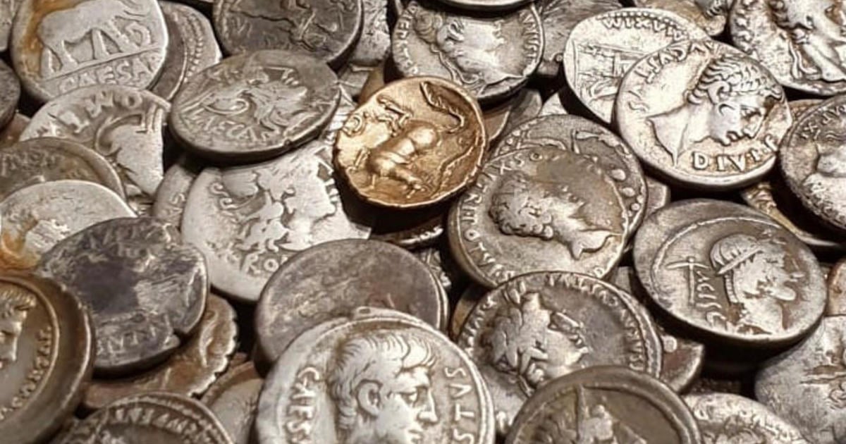 A metal detectorist inspired by Indiana Jones discovered a hoard of ancient coins. They just sold for $176,000.