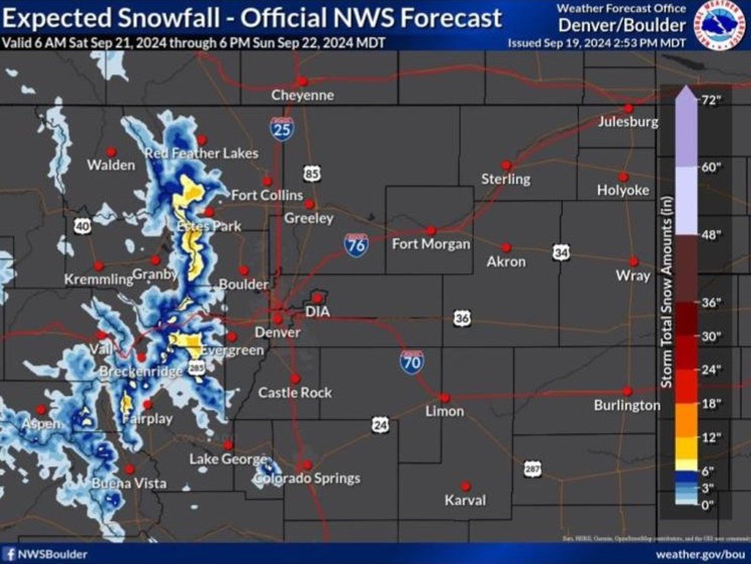 Rain in Denver, Snow in Mountains Expected Over Weekend