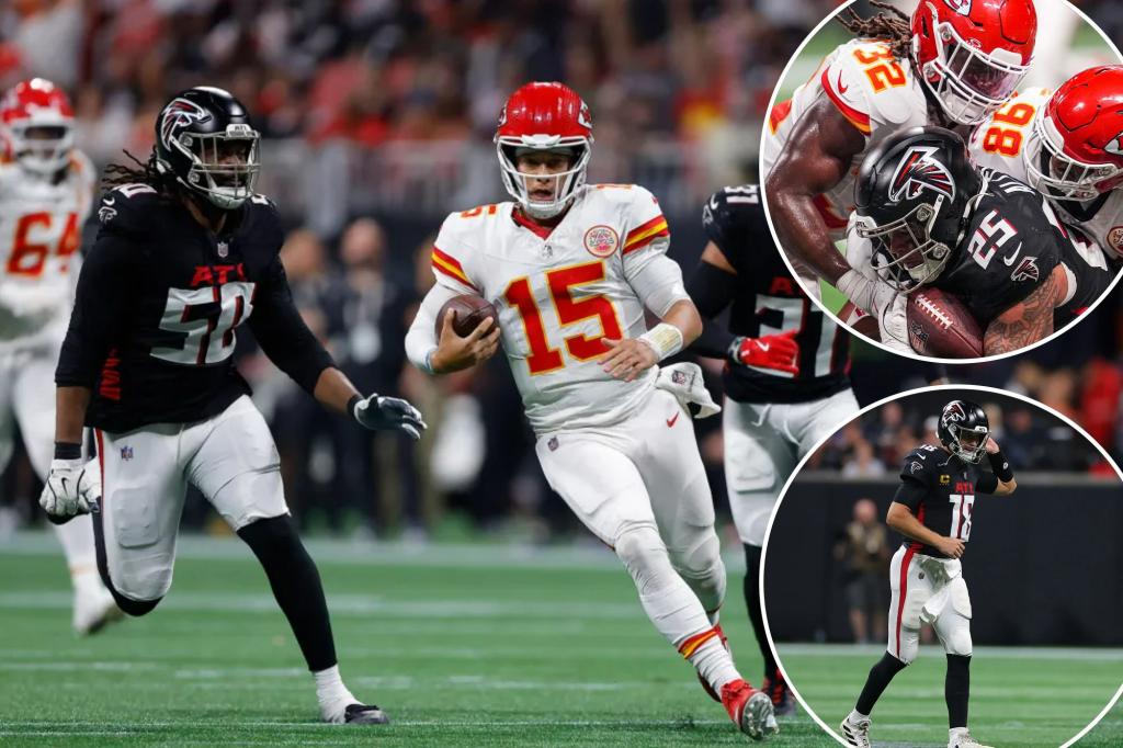 Patrick Mahomes, Chiefs escape against Falcons to stay unbeaten