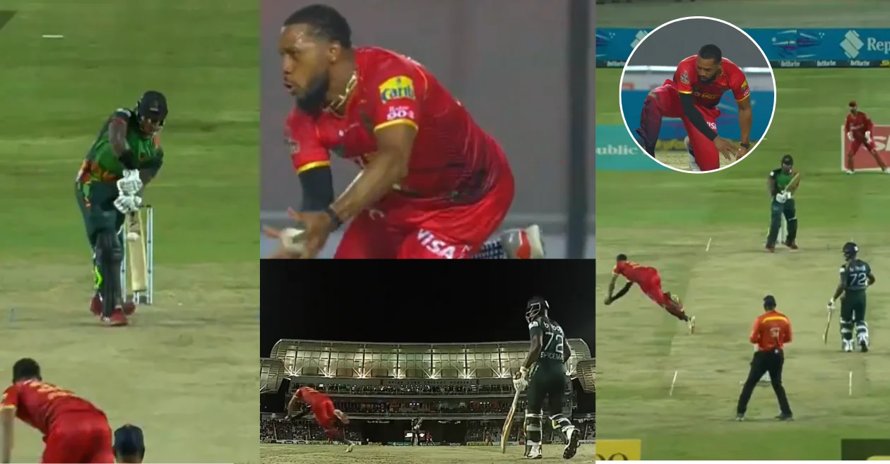 WATCH: Chris Jordan’s incredible caught-and-bowled to dismiss Kyle Mayers in CPL 2024