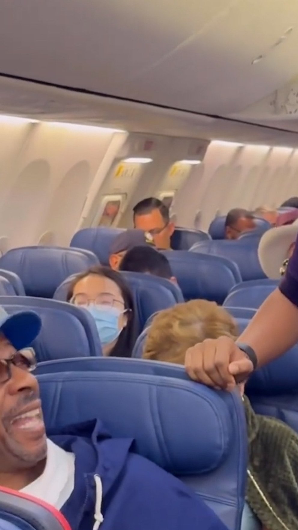 WATCH: Flight attendant has a surprise reunion with her dad on his flight