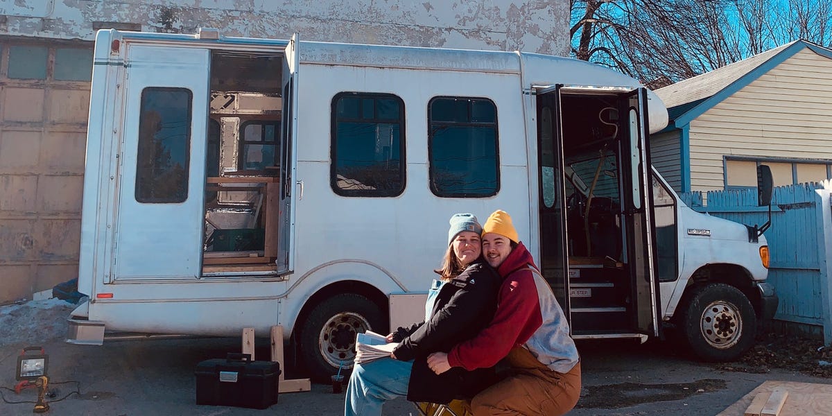 We kept losing out on homes and were sick of renting. So we tricked out a $4,500 van to live in for the summer.