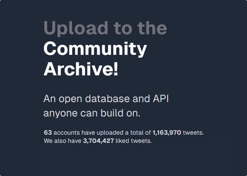 Twitter shut off API access; users volunteering their own data for an open API