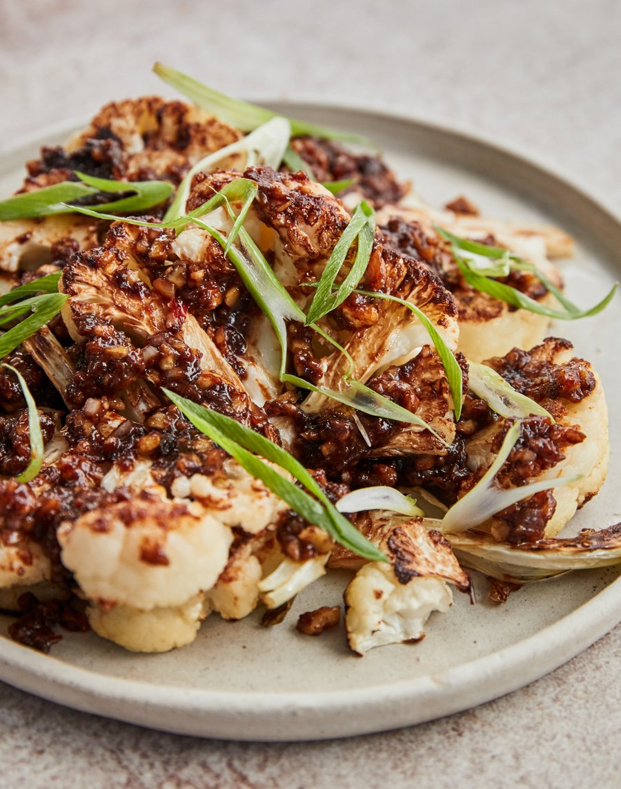 Chile-Walnut Cauliflower