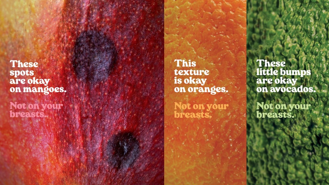 Supermarket’s Fruity Posters Remind You To Examine Your Breasts Like Produce