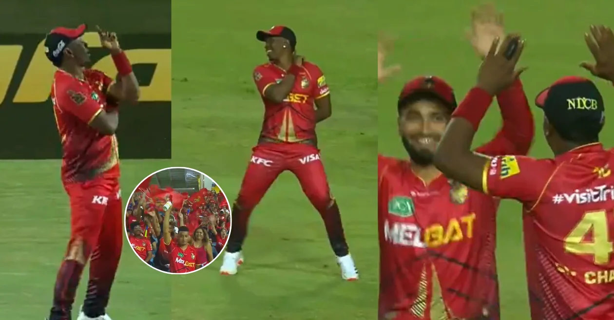 WATCH: Dwayne Bravo’s special dance moves after taking the catch of Evin Lewis in CPL 2024