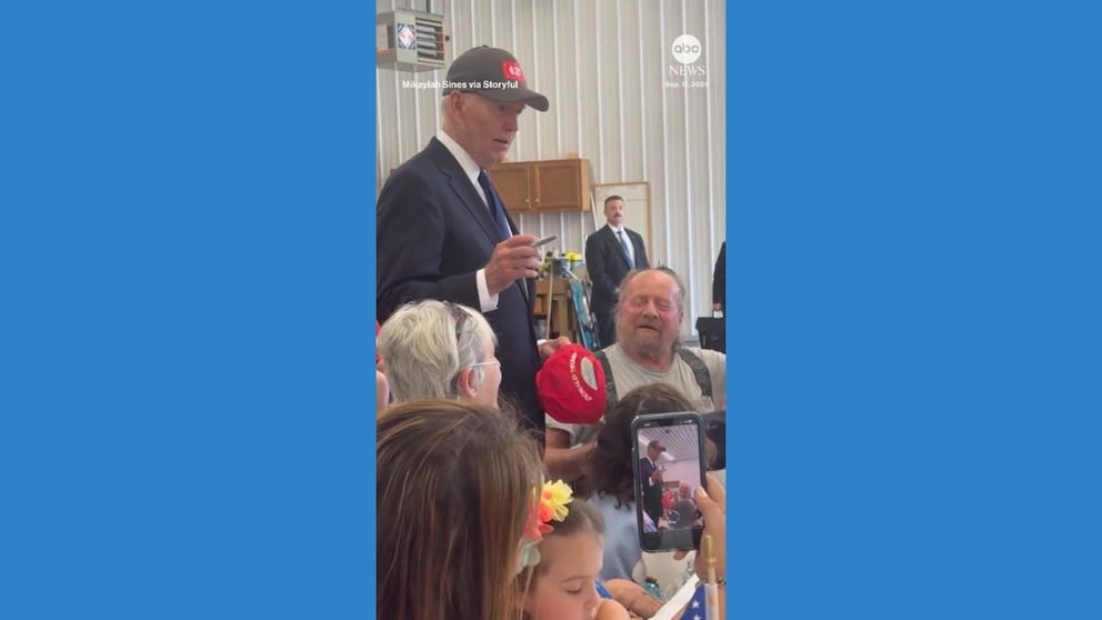 WATCH: Biden swaps hats with Trump supporter at Shanksville 9/11 event