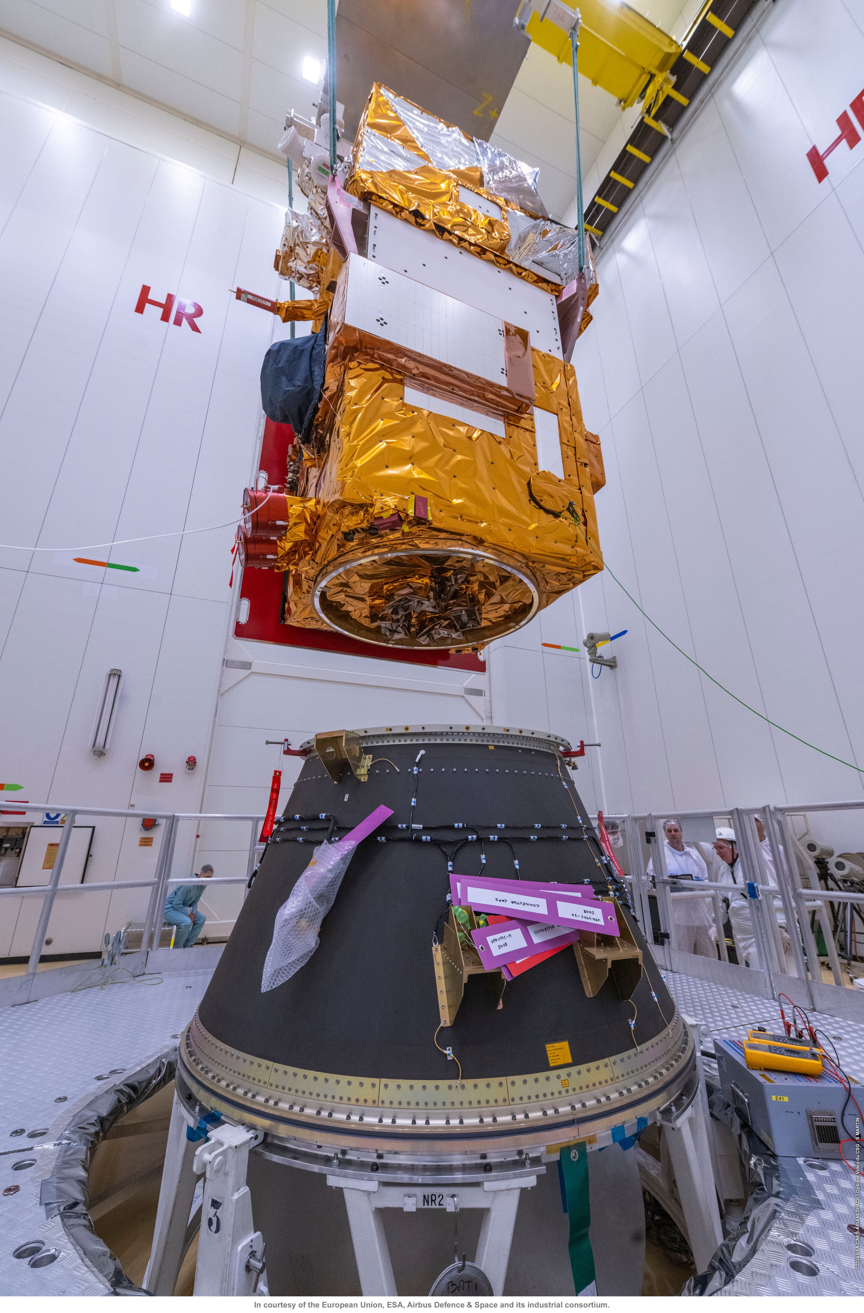 Sentinel-2C sealed in the Vega rocket fairing