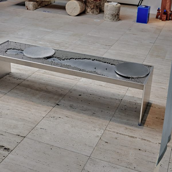 Garza Studio creates bench with seats that move on steel bearing balls