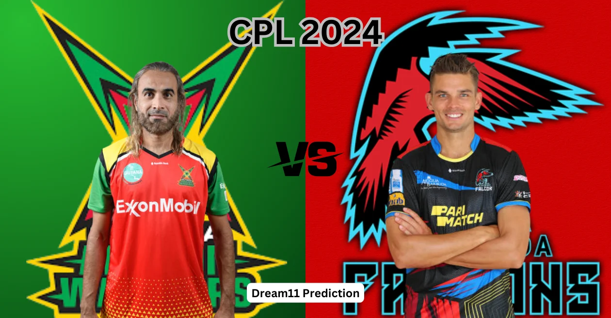 GUY vs ABF, CPL 2024: Match Prediction, Dream11 Team, Fantasy Tips and Pitch Report | Guyana Amazon Warriors vs Antigua and Barbuda Falcons