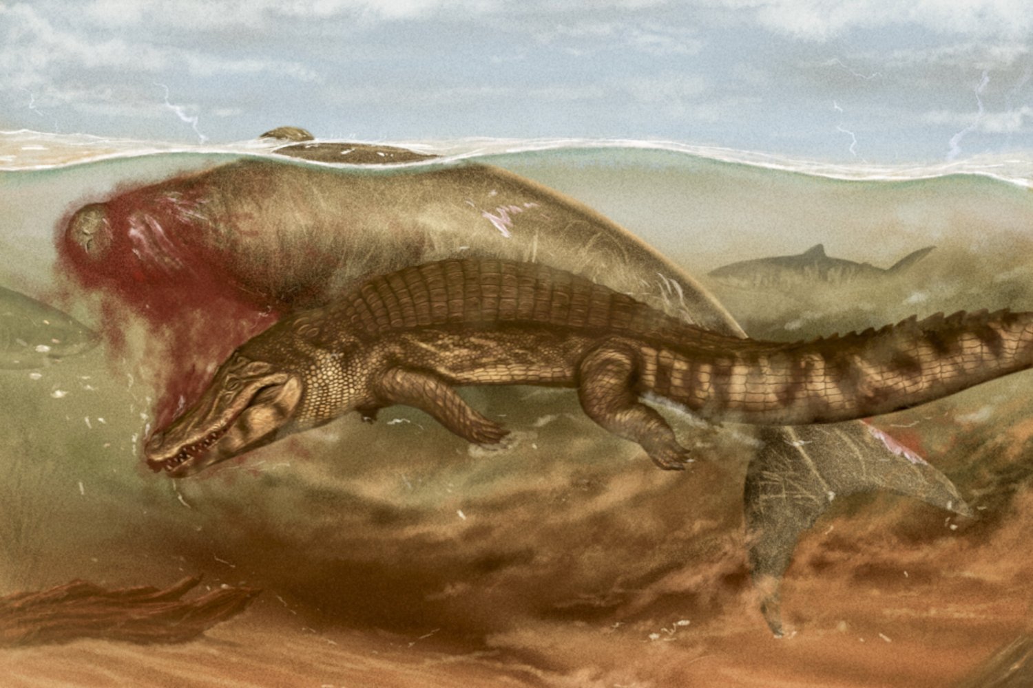 Dramatic Fossil Shows Prehistoric Sea Cow’s Brutal Encounter With Crocodylian and Shark