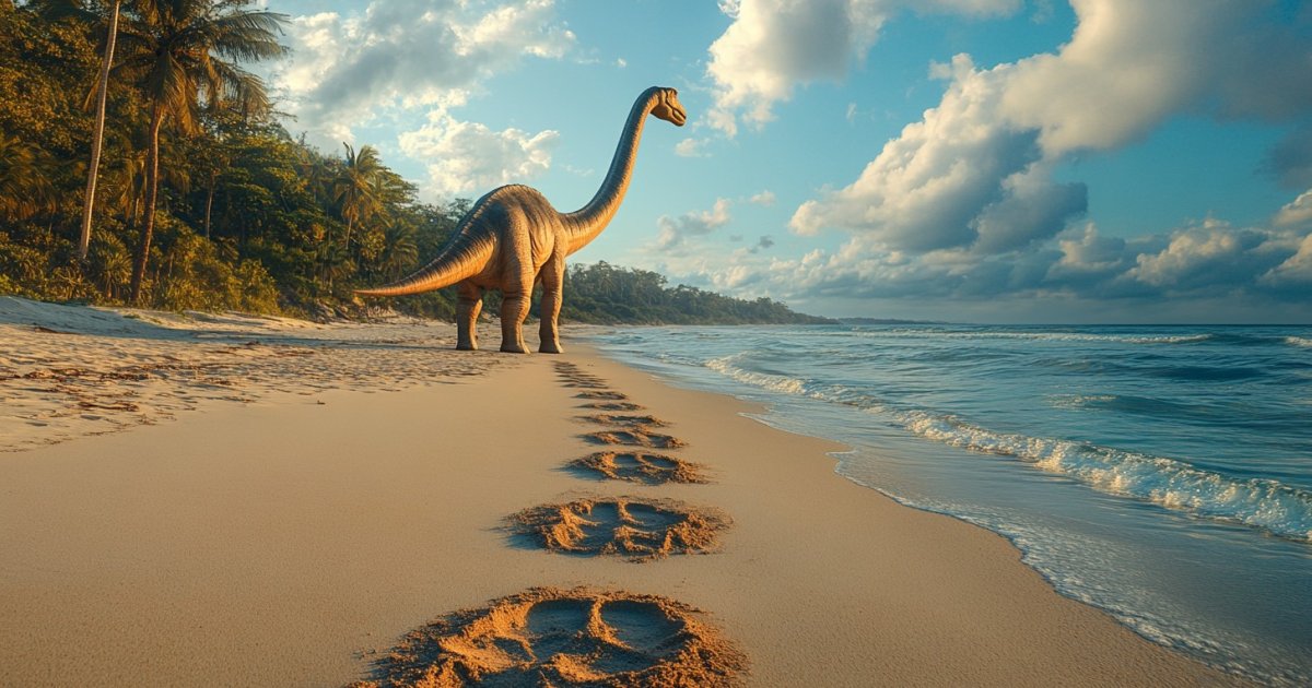 Una niña descubre huellas de dinosaurio de 200 millones de años durante un paseo por la playa