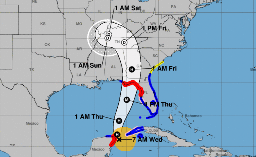 Hurricane Helene forecast to make landfall in Florida