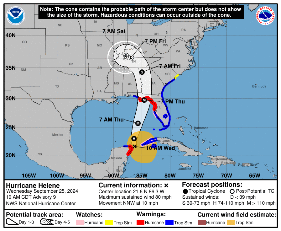 Hurricane Helene Forms, Expected to Hit Florida as Major Category 3 Storm