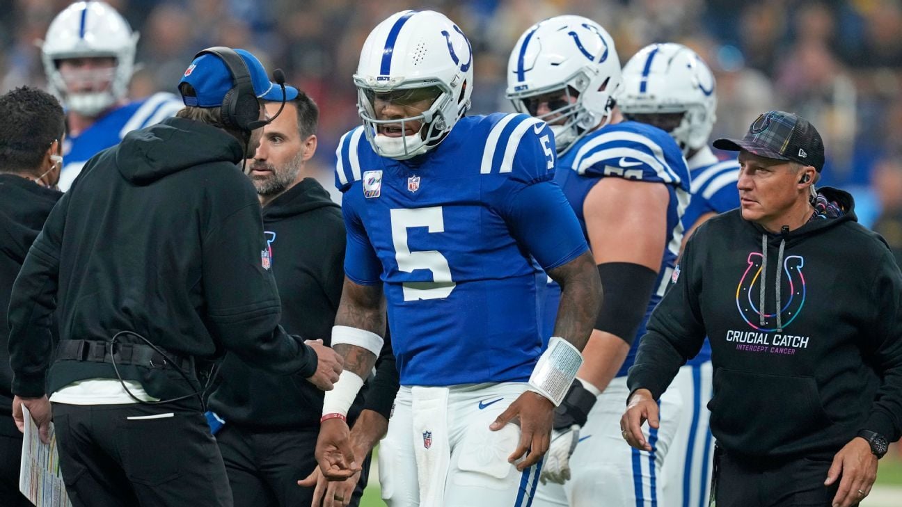 Colts QB Anthony Richardson leaves game with hip injury