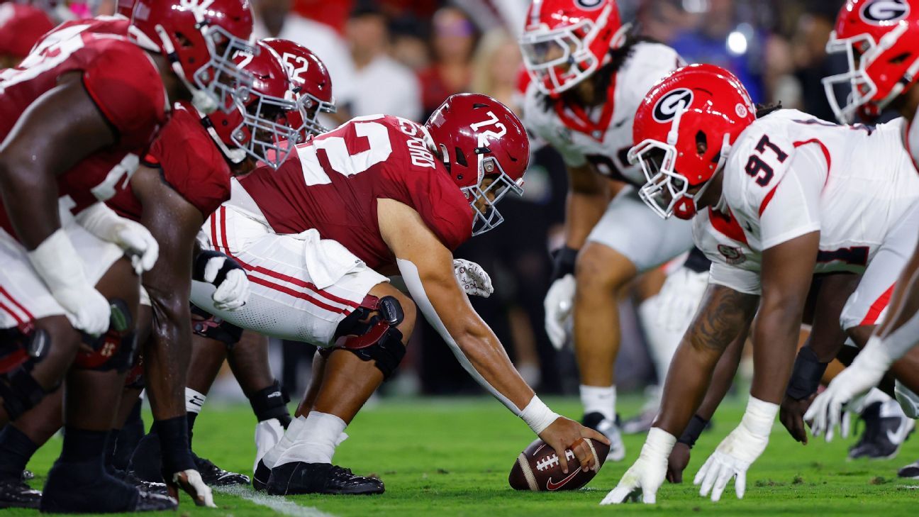 Alabama overtakes Texas for No. 1 in AP Top 25; Georgia to No. 5