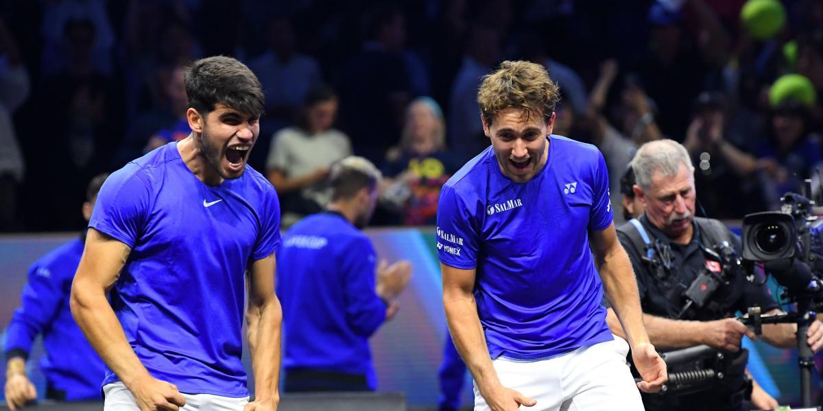 Un gran Alcaraz y Ruud aprietan la Laver Cup para el equipo europeo