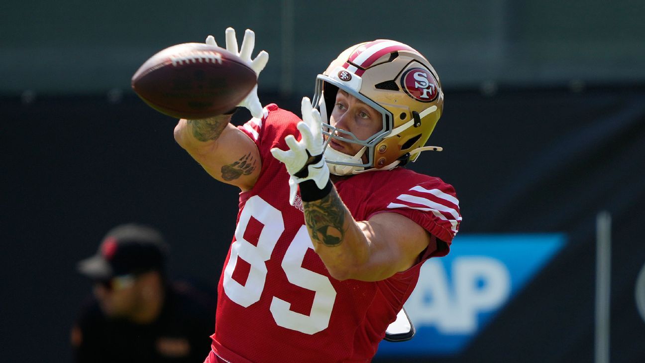 Kittle, Ward do not practice for banged-up Niners