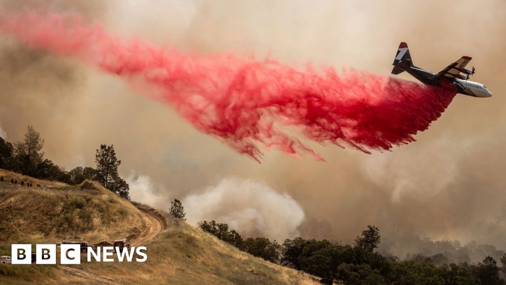 Watch: Military plane repurposed as aerial firefighter